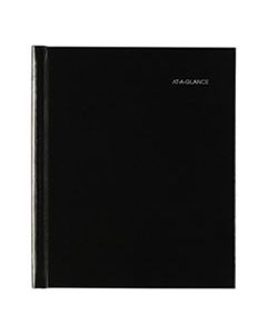 AAGG400H00 HARD-COVER MONTHLY PLANNER, 8.5 X 7, BLACK, 2024