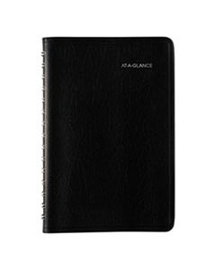 AAGSK4400 DAILY APPOINTMENT BOOK WITH HOURLY APPOINTMENTS, 8 X 5, BLACK, 2024