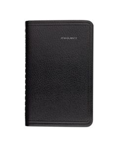 AAGG25000 WEEKLY POCKET APPT. BOOK, TELEPHONE/ADDRESS SECTION, 6 X 3.5, BLACK, 2024
