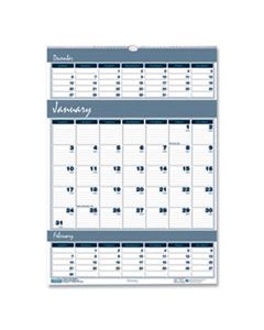 HOD342 RECYCLED BAR HARBOR THREE-MONTHS-PER-PAGE WALL CALENDAR, 12 X 17,  2024-2025