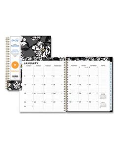 BLS110216 BACCARA DARK CYO MONTHLY PLANNER, 10 X 8, 2024