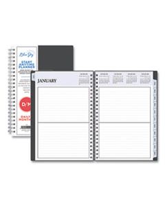 BLS113565 PASSAGES NON-DATED PERPETUAL DAILY PLANNER, 8.5 X 5.5, BLACK COVER,  2024-2025