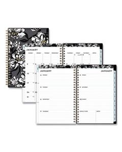 BLS110212 BACCARA DARK CYO WEEKLY/MONTHLY PLANNER, 8 X 5, 2024