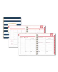 BLS103622 DAY DESIGNER DAILY/MONTHLY PLANNER, 10 X 8, NAVY/WHITE, 2024