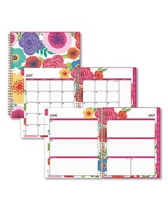 BLS100149 MAHALO ACADEMIC YEAR CYO WEEKLY/MONTHLY PLANNER, 11 X 8.5, TROPICAL FLORAL, 2024-2025