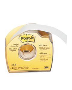 MMM658 LABELING & COVER-UP TAPE, NON-REFILLABLE, 1" X 700" ROLL