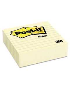 MMM675YL ORIGINAL LINED NOTES, 4 X 4, CANARY YELLOW, 300-SHEET