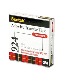MMM92434 ADHESIVE TRANSFER TAPE ROLL, 3/4" WIDE X 36YDS
