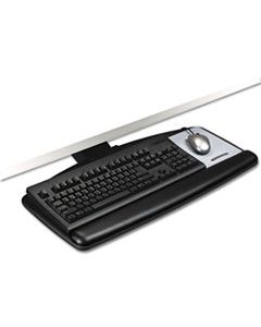 MMMAKT70LE POSITIVE LOCKING KEYBOARD TRAY, STANDARD PLATFORM, 21.75" TRACK, BLACK