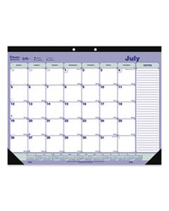 REDCA181731 ACADEMIC DESK PAD CALENDAR, 21.25 X 16, WHITE/BLUE/GREEN, 2024-2025