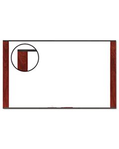 MMMM9648MY MELAMINE DRY ERASE BOARD, 96 X 48, MAHOGANY FRAME