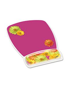 MMMMW308DS FUN DESIGN CLEAR GEL MOUSE PAD WRIST REST, 6 4/5 X 8 3/5 X 3/4, DAISY DESIGN