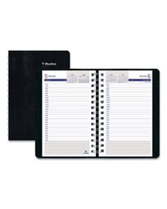 REDC21021T DURAGLOBE DAILY PLANNER RULED FOR 30-MINUTE APPOINTMENTS, 8 X 5, BLACK, 2024