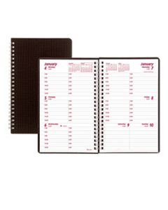 REDCB75VBLK DURAFLEX WEEKLY PLANNER, 8 X 5, BLACK, 2024