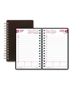 REDCB634VBLK DURAFLEX DAILY PLANNER, 8 X 5, BLACK, 2024