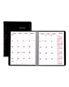 REDCB1200BLK ESSENTIAL COLLECTION 14-MONTH RULED PLANNER, 8.88 X 7.13, BLACK, 2024