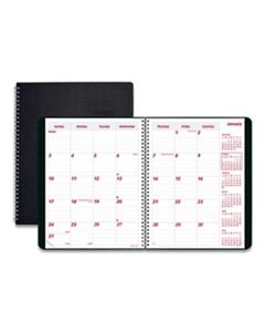 REDCB1200VBLK DURAFLEX 14-MONTH PLANNER, 8.88 X 7.13, BLACK, 2024