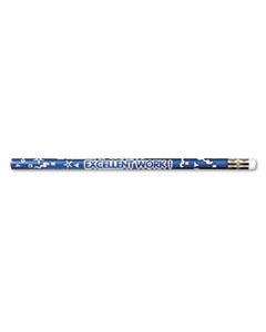 MPD7906B EXCELLENT WORK RECOGNITION PENCIL, HB (#2), BLACK LEAD, BLUE BARREL, DOZEN