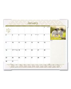 AAGDMD16632 PUPPIES MONTHLY DESK PAD CALENDAR, 22 X 17, 2024