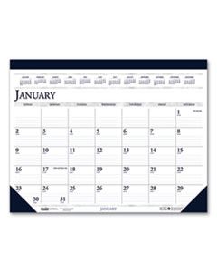 HOD150HD RECYCLED TWO-COLOR MONTHLY DESK PAD CALENDAR, 22 X 17, 2024