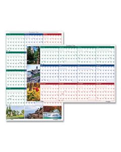 HOD3930 RECYCLED EARTHSCAPES NATURE SCENE REVERSIBLE YEARLY WALL CALENDAR, 18 X 24, 2024