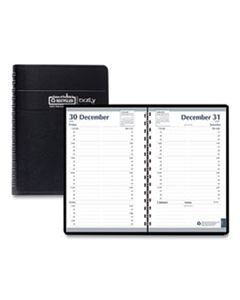 HOD28802 DAILY APPOINTMENT BOOK, 15-MINUTE APPOINTMENTS, 8 X 5, BLACK, 2024