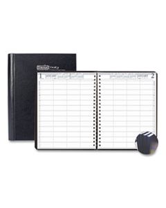 HOD28292 EXECUTIVE HARDCOVER FOUR-PERSON GROUP PRACTICE APPT. BOOK, 11 X 8.5, BLACK, 2024