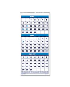 HOD3645 THREE-MONTH ACADEMIC WALL CALENDAR, 8 X 17, 14-MONTH (JUNE-JULY), 2024-2025