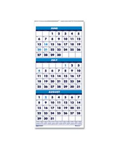 HOD3645 THREE-MONTH ACADEMIC WALL CALENDAR, 8 X 17, 14-MONTH (JUNE-JULY), 2024-2025