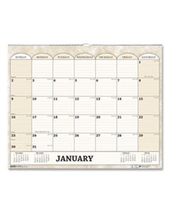 HOD319 RECYCLED MONTHLY HORIZONTAL WALL CALENDAR, 14.88 X 12, 2024