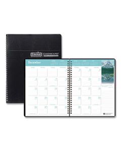 HOD26402 RECYCLED EARTHSCAPES FULL-COLOR MONTHLY PLANNER, 11 X 8.5, BLACK,  2024-2025