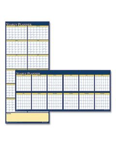 HOD3974 RECYCLED REVERSIBLE YEARLY WALL PLANNER, 60 X 26, 2024