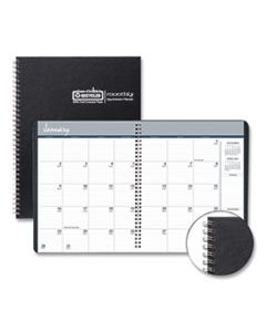 HOD26292 ONE-YEAR MONTHLY HARD COVER PLANNER, 11 X 8.5, BLACK,  2024-2025