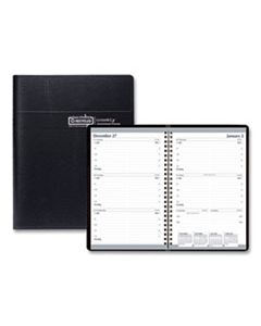 HOD27802 RECYCLED WEEKLY APPOINTMENT BOOK, 30-MINUTE APPOINTMENTS, 8 X 5, BLACK, 2024