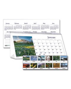 HOD3649 RECYCLED SCENIC PHOTOS DESK TENT MONTHLY CALENDAR, 8.5 X 4.5, 2024