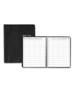 HOD28102 EIGHT-PERSON GROUP PRACTICE DAILY APPOINTMENT BOOK, 11 X 8.5, BLACK, 2024