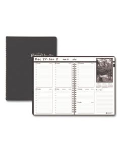 HOD217102 WEEKLY PLANNER WITH BLACK AND WHITE PHOTOS, 11 X 8.5, BLACK, 2024