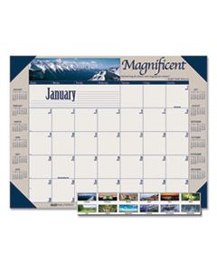 HOD175 RECYCLED MOTIVATIONAL PHOTOGRAPHIC MONTHLY DESK PAD CALENDAR, 22 X 17, 2024