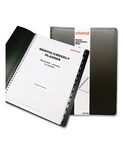 UNV71000 WEEKLY PLANNER, 11 X 8, BLACK, 2023