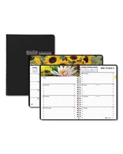 HOD294632 RECYCLED GARDENS OF THE WORLD WEEKLY/MONTHLY PLANNER, 10 X 7, BLACK, 2024