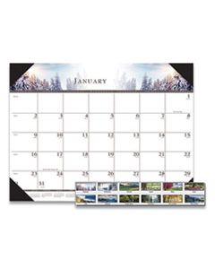 HOD140HD RECYCLED FULL-COLOR PHOTO MONTHLY DESK PAD CALENDAR, 22 X 17, 2024