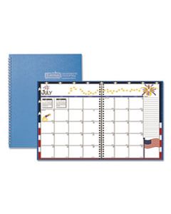 HOD239508 SEASONAL MONTHLY ACADEMIC PLANNER, 10 X 7, LIGHT BLUE, 2024-2025