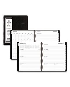 BLS123850 ALIGNED WEEKLY/MONTHLY NOTES PLANNER, 8.75 X 7, BLACK, 2024