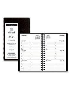BLS123854 ALIGNED WEEKLY CONTACTS PLANNER, 6 X 3.5, BLACK, 2024