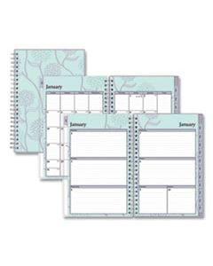 BLS101603 RUE DU FLORE WEEKLY/MONTHLY WIREBOUND PLANNER, 8 X 5, GREEN/LAVENDER, 2024