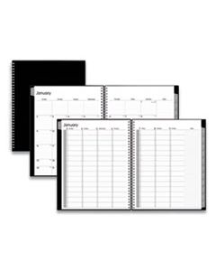 BLS111289 ENTERPRISE WEEKLY/MONTHLY APPOINTMENT BOOK, 15-MIN TIME SLOTS (MON-SUN), 11 X 8.5, BLACK COVER, 2024