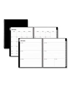 BLS111288 ENTERPRISE WEEKLY/MONTHLY PLANNER, OPEN SCHEDULING, 11 X 8.5, BLACK COVER, 2024