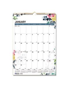 REDC173126 12-MONTH COLORFUL WALL CALENDAR, 12 X 17, WATERCOLOR, 2024
