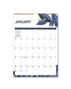 REDC173128 12-MONTH COLORFUL WALL CALENDAR, 12 X 17, GOLD DETAIL; BLUE/PURPLE/WHITE, 2023