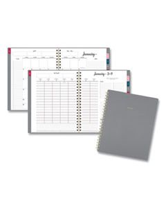 AAG109990530 HARMONY WEEKLY/MONTHLY POLY PLANNER, 11 X 8.5, GRAY, 2024